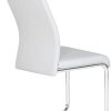 31cWe3FtCHL._AC_.jpg IDIMEX Lot de 4 chaises de Salle à Manger ou Cuisine Loano avec Assise rembourrée et piètement chromé, revêtement en synthétique Gris