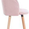 WOLTU 1x Chaise de Salle à Manger Chaise de Repas en Velours Fauteuil de Cuisine, Rose, BH121rs-1