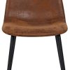 31etRjWniS._AC_.jpg CLP Chaise De Salle A Manger Napier en Similicuir Tissu Ou Velours I Chaise avec Surface D'assise Matelassée Pieds en Metal I Charge Max.150 Kg, Couleur:Marron, matière:Vintage Similicuir