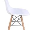 MIADOMODO® Chaises de Salle à Manger Scandinaves - Set de 2, 4, 6, 8, Pieds en Bois Hêtre, Style Moderne Rétro, Couleurs au Choix - Chaise pour Salon, Chambre, Cuisine (Set de 2, Blanc)