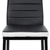 Lot de Chaise de Salle à Manger, Cuir PU pour Cuisine, Salle à Manger, Jardin 48x42x97cm (Noir, 4)