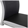 31ku8q5301L._AC_.jpg IDIMEX Lot de 4 chaises de Salle à Manger ou Cuisine Loano avec Assise rembourrée et piètement chromé, revêtement en synthétique Noir et Gris