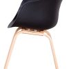 31p4DCgAEaL._AC_.jpg Chaise de salle à manger nordique rétro avec dossier simple - Noir - 4