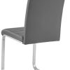 TecTake 800810 Lot de 6 Chaises de Salle à Manger Dossier Ergonomique Assise et Dossier Rembourrés Piètement en Acier – Diverses Couleurs (Gris)