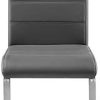 TecTake 800810 Lot de 6 Chaises de Salle à Manger Dossier Ergonomique Assise et Dossier Rembourrés Piètement en Acier – Diverses Couleurs (Gris)