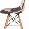 BenyLed Lot de 4 Chaises de Salle à Manger Rétro Patchwork Chaise Tissu Salle à Manger Chaise pour Cuisine Salle à Manger (Noir)