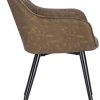 WOLTU BH251dbr-1,1 Chaise de Salle à Manger Moderne Chaise de Cuisine en Similicuir et métal,Brun Foncé