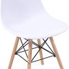 MIADOMODO® Chaises de Salle à Manger Scandinaves - Set de 2, 4, 6, 8, Pieds en Bois Hêtre, Style Moderne Rétro, Couleurs au Choix - Chaise pour Salon, Chambre, Cuisine (Set de 2, Blanc)