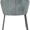 HOMYCASA Fauteuil Ensemble de 2 Chaises de Salle à Manger pour Salle à Manger Design Moderne Mid-Century Tissu Chenille (JOKIC Gris)