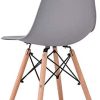 BenyLed Lot de 6 Chaises de Salle à Manger Contemporaines en Plastique Design Rétro Chaise D'appoint pour Salle à Manger, Cuisine, Bureau, Restaurant, etc (Gris)