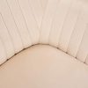 WOLTU Lot de 4 Chaises de Salle à Manger Chaise de Loisirs en Velours et Bois Massif,Chaises de réception Crème Blanc BH95cm-4