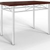 CASARIA Ensemble 5 pièces Paul chêne foncé 1 Table 4 chaises métal laqué Cuisine Ensemble Table et chaises pour Salle à Manger