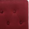 CLP Chaise De Salle A Manger Cello en VeloursI Piètement en Bois De Pin I Dossier Capitonné I Confort Et Stabilité Assurés, Couleur:Rouge, Couleur du Cadre:Noir