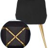 Lestarain Lot de 2 Chaises de Salle à Manger avec Dossier Chaise de Cuisine Rétro Chaise de Salon Assise en Velours et Pieds en Métal,Noir