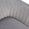 WOLTU 6 X Chaises de Salle à Manger Chaise de Cuisine Gris Clair,Chaises de Chambre Chaise de réunion en Velours et Bois Massif BH95hgr-6