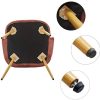 EGGREE Chaises Salle à Manger en Tissu Velours Rétro Fauteuil Rembourré Scandinaves,Pieds en Métal,Rose