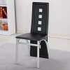 Chaises de Salle à Manger élégantes Lot de 6, Chaise Salle Manger avec Dossier de 58,5 cm de Hauteur, Chaise de Salon en Cuir PVC pour Cuisine, Salle à Manger, Jardin (6, Noir)