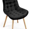 414mLthuIoL._AC_.jpg Miadomodo® Chaise de Salle à Manger en Velours - Lot de 2, 4, 6, 8, Pieds en Bois Hêtre, Style Rétro, Couleurs au Choix - Chaise Scandinave pour Salon, Chambre, Cuisine, Bureau (Lot de 8, Noir)