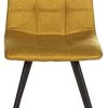 VS Venta-stock Set de 2 chaises Salle à Manger Mila Tapissées Moutardes, certifiées par la SGS, 58 cm (Largeur) x 45 cm (Profondeur) x 90 cm (Hauteur)