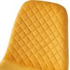 JYMTOM Lot de 4 chaises de Salle à Manger en Velours avec Pieds en métal et Dossier en Tissu Jaune 4 pièces…