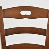 Tommychairs - Set 4 chaises Savoie pour Cuisine, Bar et Salle à Manger, Robuste Structure en Bois de hêtre peindré en Couleur Noyer et Assise en Paille