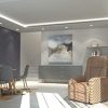 Menzzo Gao Lot de 4 Chaises Scandinaves, Tissu, Gris, 45 x 55 x 87 cm