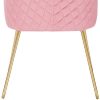WOLTU 1 Chaise de Salle à Manger Chaise de Cuisine Chaise Salon en Velours,Fauteuil Chaise Pieds en métal doré,Rose BH271rs-1