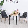 Homcom Lot de 2 chaises de Salle à Manger Chaise de Salon Pieds en métal Imitation Bois 50 x 58 x 85 cm Gris