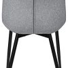 WOLTU 6 X Chaise de Salle à Manger Chaise Design Moderne Assise en Lin Bien rembourrée Cadre en métal,Gris Clair BH206hgr-6
