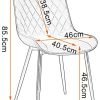 WOLTU 4 Chaises de Salle à Manger en Velours et métal,Chaises de Salon Chaises de Cuisine Gris Foncé BH209dgr-4