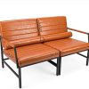 41BgungW8oS._AC_.jpg BlueOcean Furniture Lot de 2 chaises d'appoint en cuir synthétique avec pieds en métal rembourrés pour canapé, salon, chambre, étude, balcon