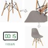Ensemble de 4 chaises de salle à manger scandinaves Chaise de salon de mode pieds en bois de hêtre massif Chaise confortable adaptée à la chambre et au salon café chaises salle manger (Gris)