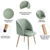 Vittorio meda Chaise de Salle à Manger Fauteuils Chaises en Velours avec Dossier et Pieds en Métal pour Salon, Bureau et Cuisine (Vert, 1)
