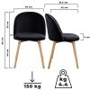 Miadomodo® Chaise de Salle à Manger en Velours - Lot de 2, 4, 6, 8, Pieds en Bois Hêtre, Style Moderne, Couleurs au Choix - Chaise Scandinave pour Salon, Chambre, Cuisine, Bureau
