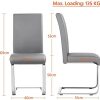 Yaheetech Lot de 2 Chaises de Salle à Manger en Simili Cuir Capacité 135 kg 41,5 x 53,5 x 103,5 cm