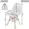 MIADOMODO® Chaises de Salle à Manger Scandinaves - Set de 2, 4, 6, 8, Pieds en Bois Hêtre, Style Moderne Rétro, Couleurs au Choix - Chaise pour Salon, Chambre, Cuisine (Set de 2, Blanc)