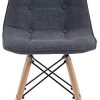 IDIMEX Lot de 4 chaises Cesar pour Salle à Manger ou Cuisine avec 4 Pieds en Bois Massif et Assise capitonnée, revêtement Tissu Gris