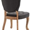 41EVbPPgedL._AC_.jpg CLP Chaise De Salle A Manger Elysa en Tissu I Chaise avec Assise Et Dossier rembourrés I Style Chesterfield I Piètement en Bois De Caoutchouc, Couleur:Gris foncé, Couleur du Cadre:Antique Clair