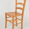 Tommychairs - Set 4 chaises Venice pour Cuisine, Bar et Salle à Manger, Robuste Structure en Bois de hêtre peindré en Couleur Miel et Assise en Bois