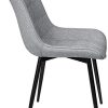 WOLTU 6 X Chaise de Salle à Manger Chaise Design Moderne Assise en Lin Bien rembourrée Cadre en métal,Gris Clair BH206hgr-6