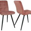 DUHOME Chaise Salle à Manger en Tissu (Velours) sélection de Couleur Chaise rembourrée Design Retro avec Pieds en métal 8043B, Couleur:Vert Bleu, matière:Velours