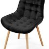 41FtuA4atwL._AC_.jpg Miadomodo® Chaise de Salle à Manger en Velours - Lot de 2, 4, 6, 8, Pieds en Bois Hêtre, Style Rétro, Couleurs au Choix - Chaise Scandinave pour Salon, Chambre, Cuisine, Bureau (Lot de 8, Noir)