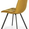VS Venta-stock Set de 2 chaises Salle à Manger Mila Tapissées Moutardes, certifiées par la SGS, 58 cm (Largeur) x 45 cm (Profondeur) x 90 cm (Hauteur)