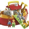 41GVJPTrOrL._AC_.jpg Playmobil - Arche de Noé Transportable - 6765 Taille Unique Multicolore