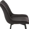 WOLTU BH210an-2 Chaises de Salle à Manger Lot de 2,Chaises de Cuisine Assise en Similicuir Pied en métal,Anthracite