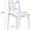 LAFII.T Lot de 2 chaises de Salle à Manger Ghost - Transparent - Style Ghost - Amovible et Non empilable - Transparent