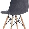 IDIMEX Lot de 4 chaises Cesar pour Salle à Manger ou Cuisine avec 4 Pieds en Bois Massif et Assise capitonnée, revêtement Tissu Gris