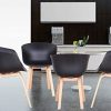 41LLWl0R9-L._AC_.jpg Chaise de salle à manger nordique rétro avec dossier simple - Noir - 4