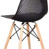 BenyLed Lot de 4 Chaises en Plastique Creuses Simples et Modernes, Chaise de Loisirs à la Maison, Chaises de Salle à Manger Minimalistes Modernes (Noir)