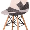 BenyLed Lot de 4 Chaises de Salle à Manger Rétro Patchwork Chaise Tissu Salle à Manger Chaise pour Cuisine Salle à Manger (Noir)